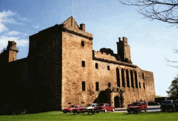 Sunlit south range of Linlithgow Palace.