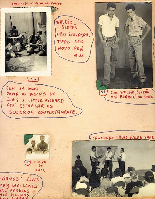 Uma das p�ginas do �lbum de Raul ...