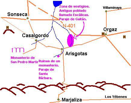 plano de la ruta del arte visigodo