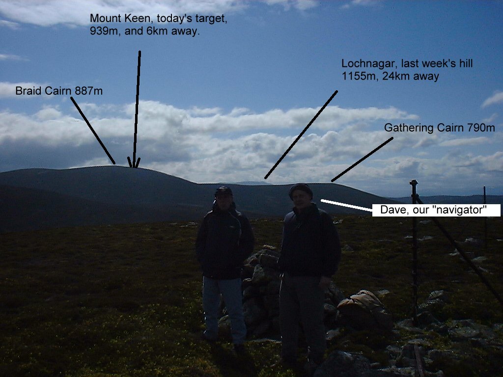 [looking over several hills to where we should be]