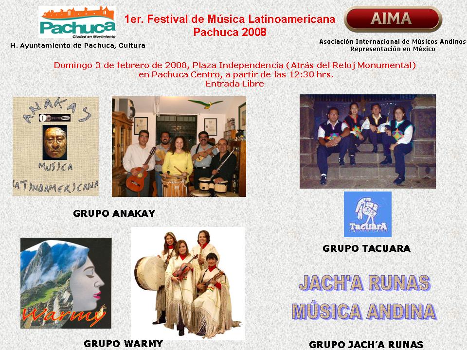 1er. Festival de M�sica Latinoamericana, Pachuca 2008