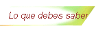 Lo que debes saber