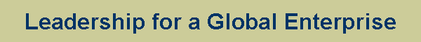 Leadership for a Global Enterprise
