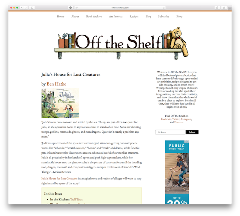 offtheshelfblog.com website design
