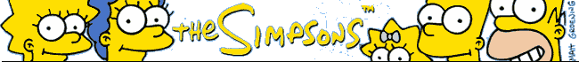 a banner featuring the 5 Simpsons