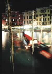 Gondola Moving at Night.