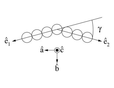 Simplistic representation of the bent-core molecule