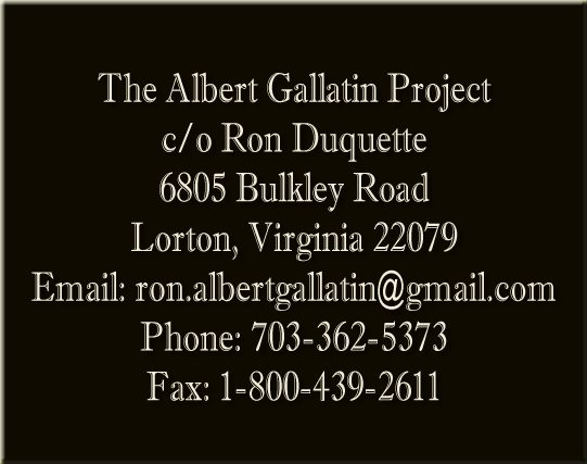 Opens a new message in your default e-mail program to send a message to ron.albertgallatin@gmail.com