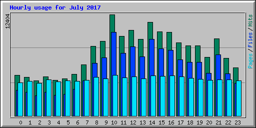 Hourly usage for July 2017