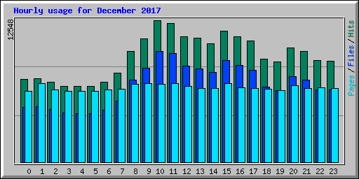 Hourly usage for December 2017