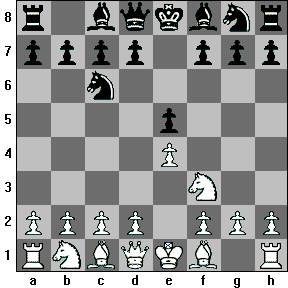 A abertura do xadrez se move entre as peças pretas e brancas
