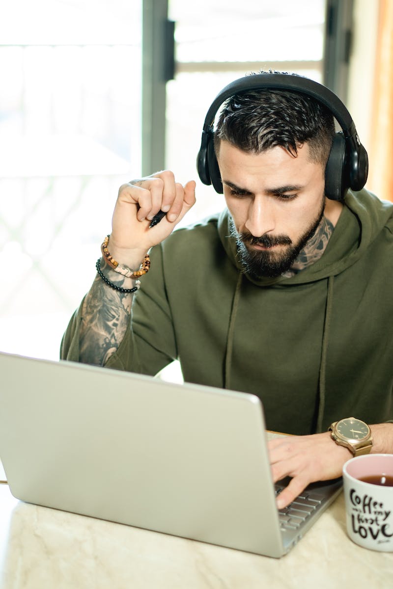 Man working on computer