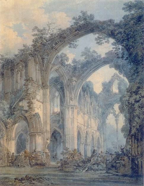 Joseph Mallord William Turner: Interior de la abad�a de Tintern, 1794