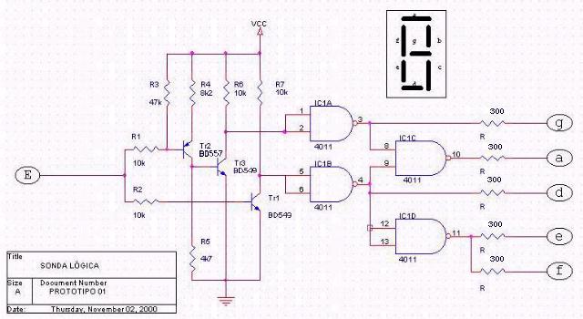 diagrama de la sonda l�gica