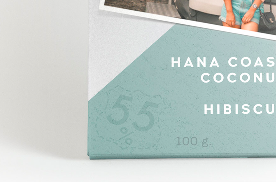 Close up of package corner