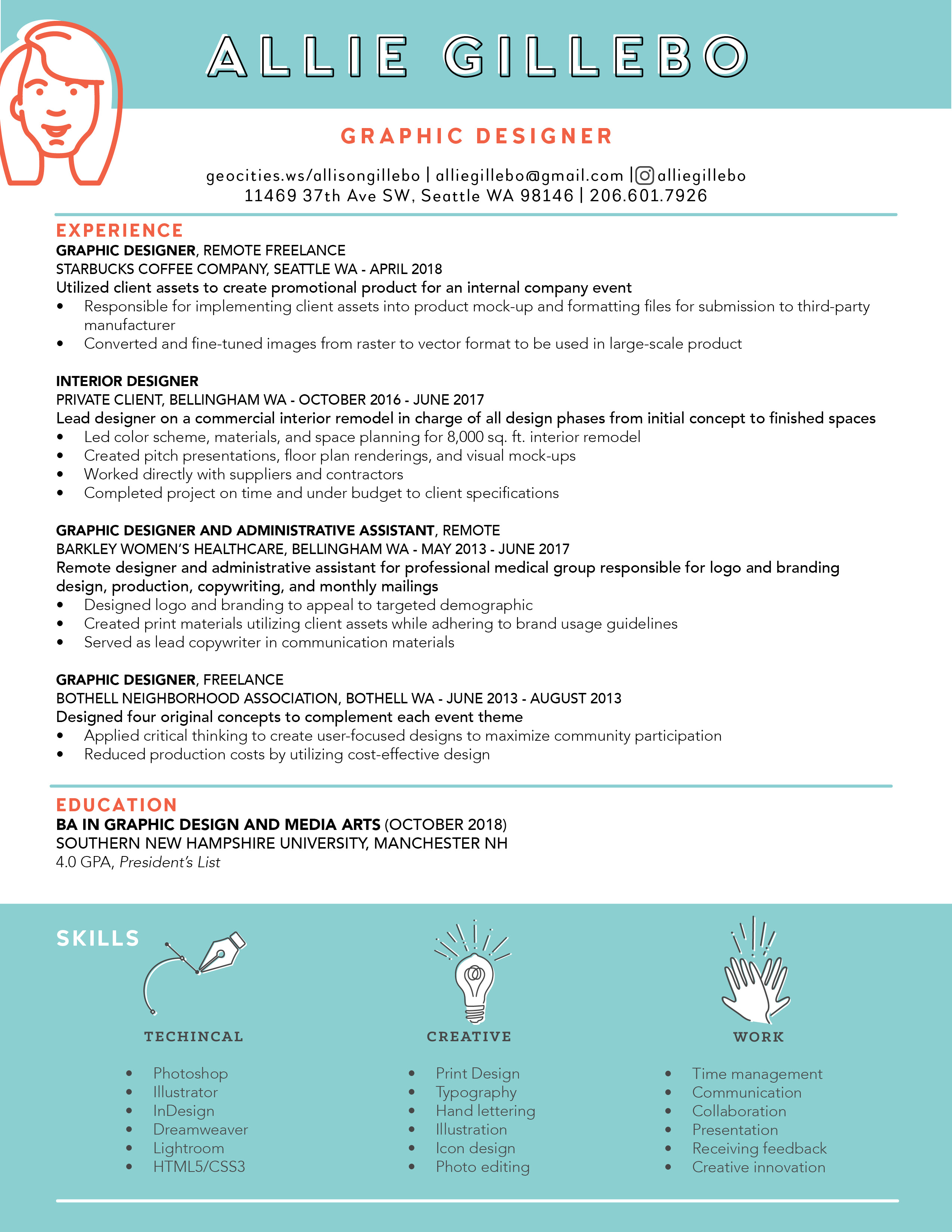 resume page