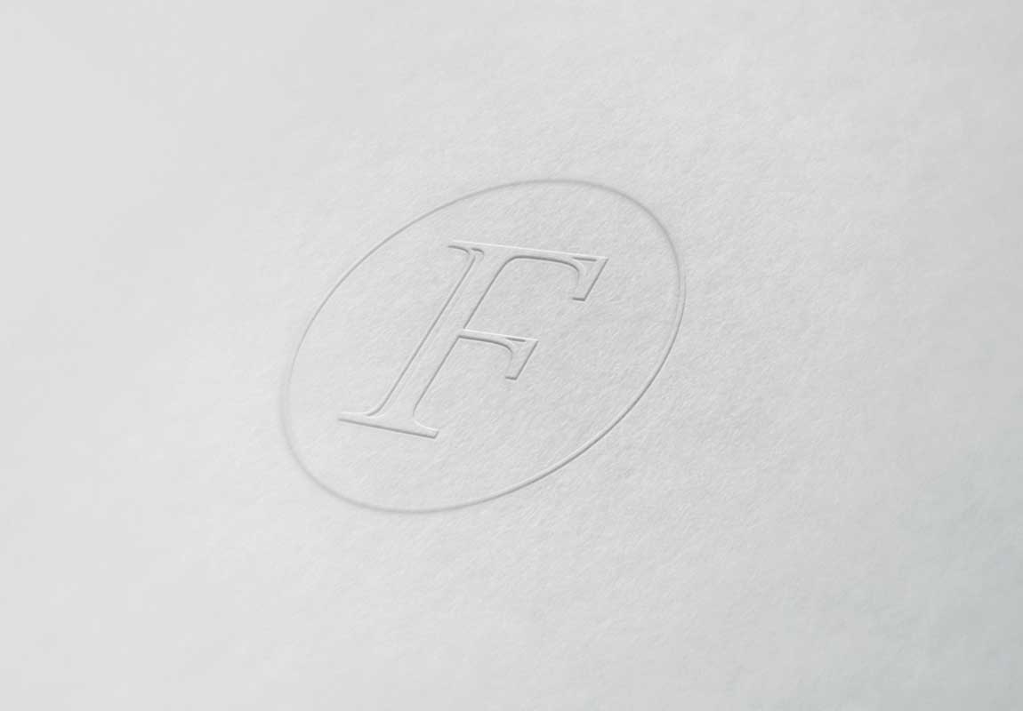 embossed logo
