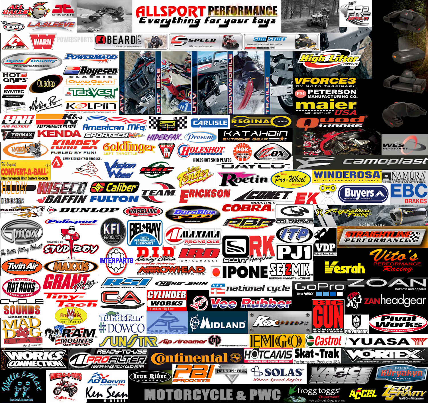 ATV SNOWMOBILE UTV MOTORCYCLE TRAILER PWC PARTS AND ACCESSORIES IN MAINE. ALLSPORT PERFORMANCE INC.