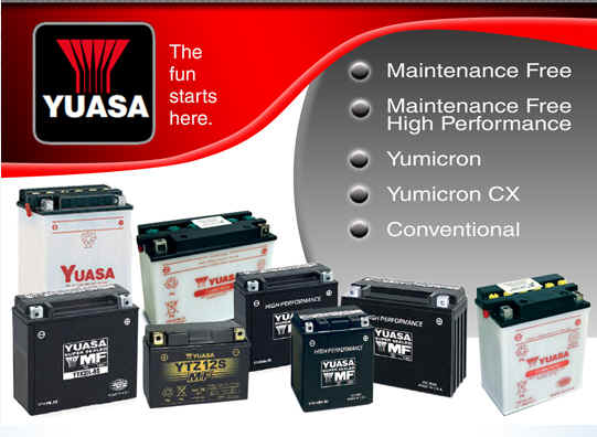 YUASA BATTERIES ATV UTV SNOWMOBILE MOTORCYCLE PWC ALLSPORT PERFORMANCE INC. MAINE