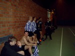 rust tijdens zaalvoetbal