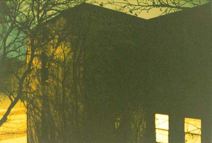 courtyard at night