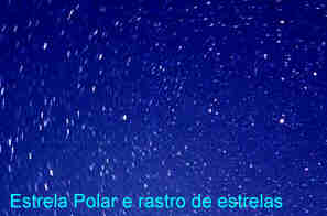 estrela polar e rastros de estrelas