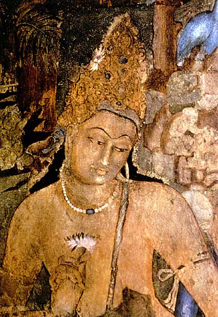 Painting at Ajanta Caves, India