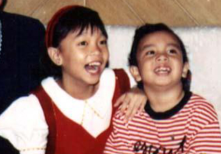 Photograph of young Corina Lisa C. Cruz and Jose Angelo M. Castro