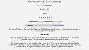 ISLAM AND INTEREST