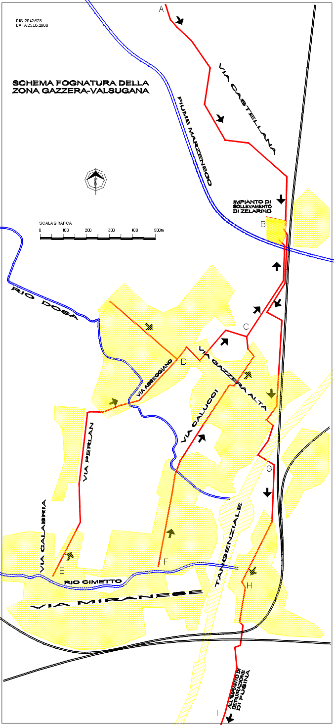 Schema fognatura gazzera-valsugana