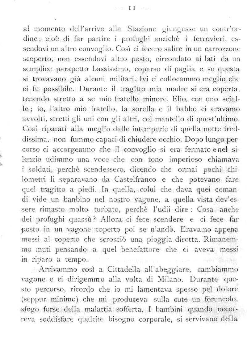 La mia famiglia durante la ritirata