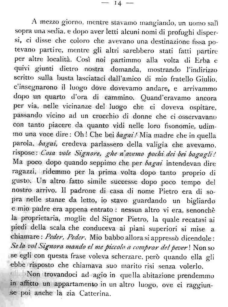 La mia famiglia durante la ritirata