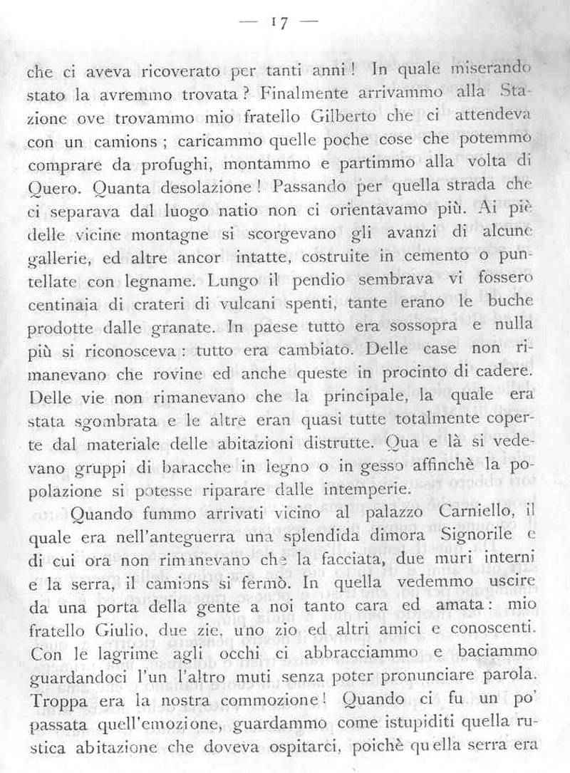 La mia famiglia durante la ritirata