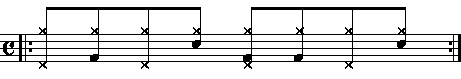 Ritmo desplazado 1/8 adelante