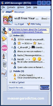 Nuevo messenger 7.0 (Mas nuevo que el messenger 7 beta) con muchas m�s opciones que personalmente me han gustado...