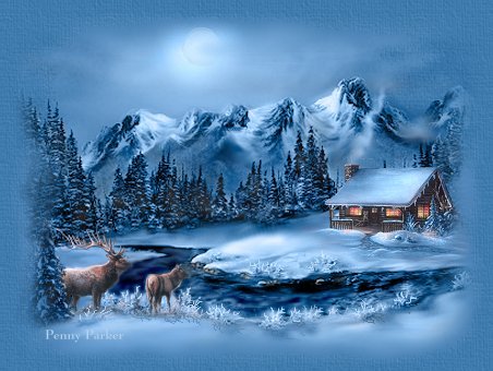 Nieve en la noche