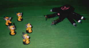 Advancing on the enemy