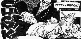 "You mess with my wheels, you receive the gasolene enema. It's the rules!"