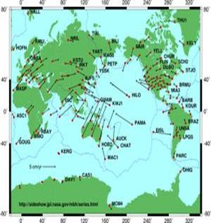 Global plate tectonic movement