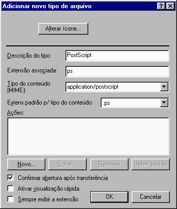 Adicionar novo tipo