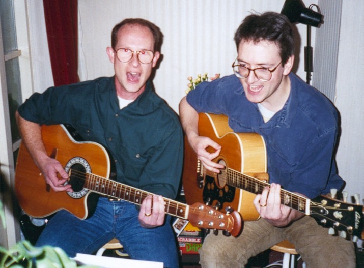 The acoustic duo. Yes, we are playing different chords!