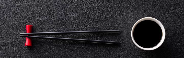 chopsticks and soy sauce