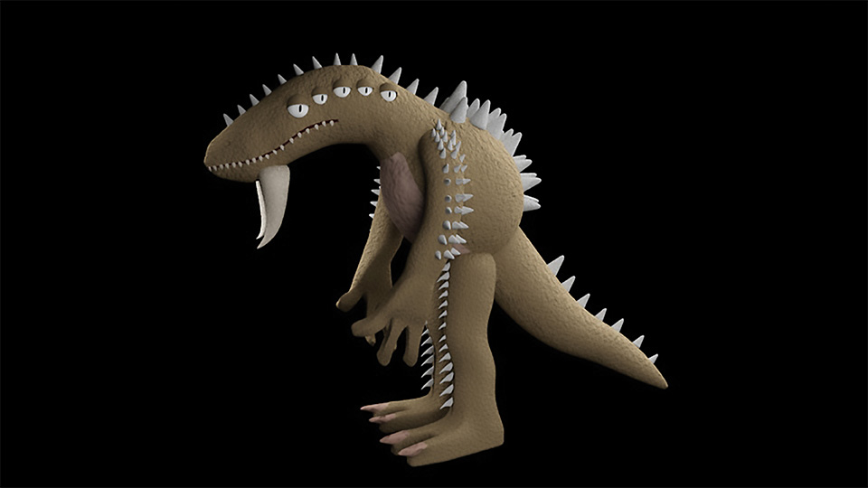 Large spiky alien creature