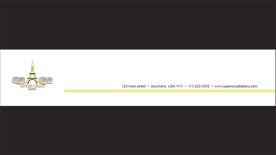 Upper Crust letterhead header