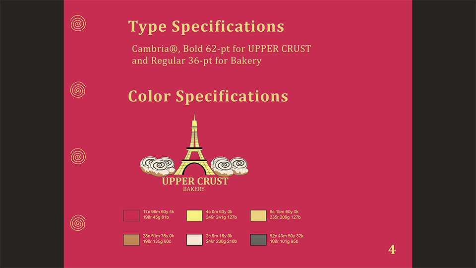 Upper Crust type and color specifications