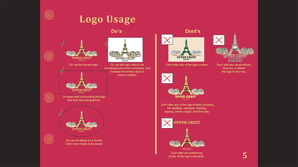 Upper Crust logo usage guidelines