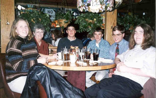 Relaxing at Applebee's