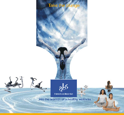 Concept design for brochure of ABs, a fitness and Wellness club