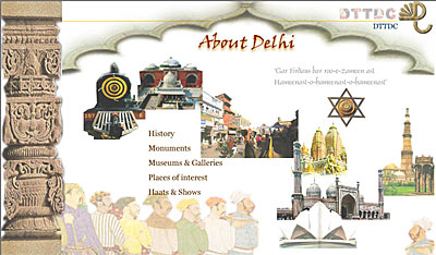 About Delhi page of DTTDC