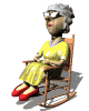 Old lady in Rocking Chair